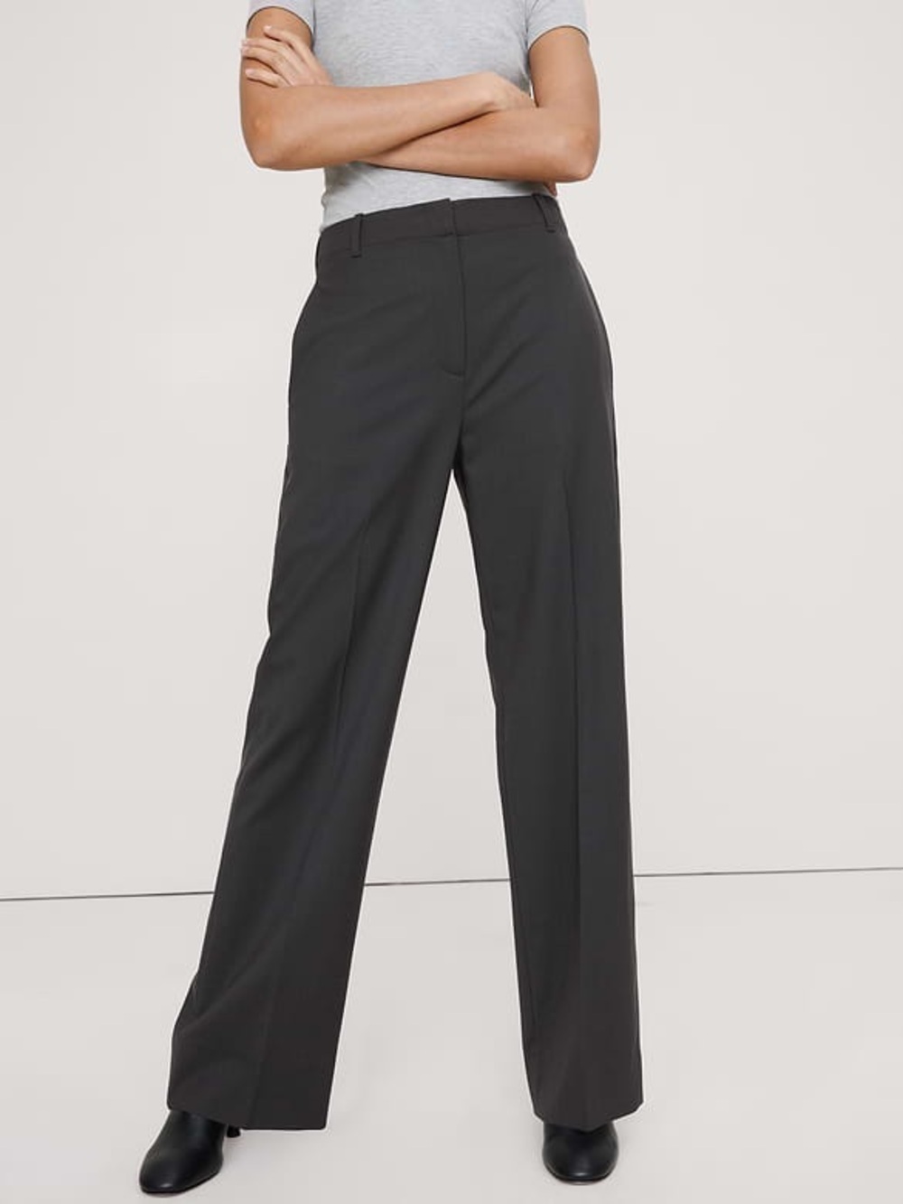 Banana Republic Wool Charcoal Stretch Trousers / Size 2